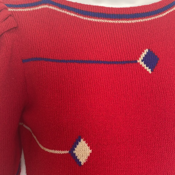 ADOLFO NEW YORK Vintage Knit geo patterned dress - Picture 4 of 9